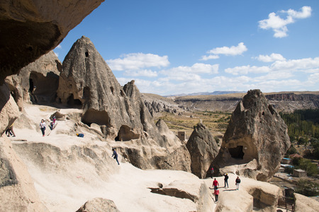 SELIME, TURKEY - OCTOBER 2017: Views from the Selime monastery in South Cappadocia in Turkeyの写真素材