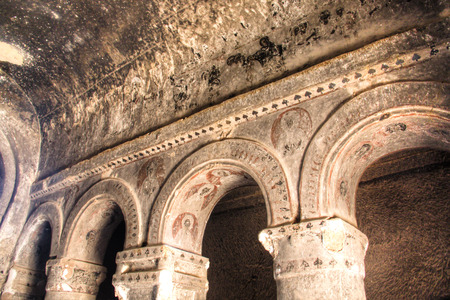 Views inside the Selime monastery in South Cappadocia in Turkeyのeditorial素材