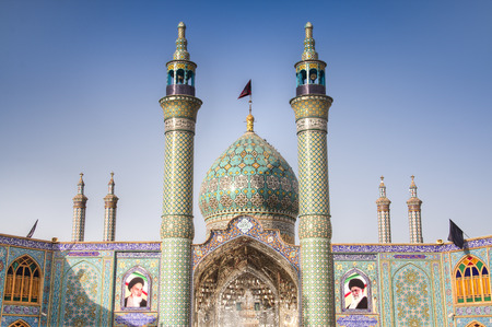 KASHAN, IRAN  NOVEMBER 2017: The shrine of Imamzadeh Hilal Ibn Ali is one of the most famous mosques near Kashan in the centre of Iranのeditorial素材