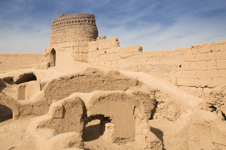 The ancient Narin Qal'eh (Qaleh) clay castle in the centre of Meybod near Yazd in Iran is one of the best preserved mud-brick fortressesのeditorial素材