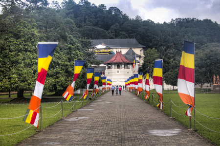 KANDY, SRI LANKA - DECEMBER 2017: The Royal Palace complex in Kandy in Sri Lanka which also contains the temple of the toothのeditorial素材