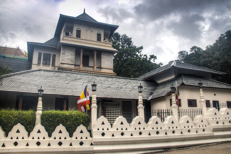 The Royal Palace complex in Kandy in Sri Lanka which also contains the temple of the toothのeditorial素材