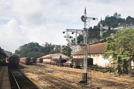 The train station in Kandy in Sri Lanka where the most scenic train route in the world startsのeditorial素材