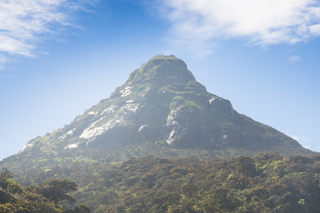 The magnificent mountain landscape seen from Adam's Peak between Kandy and Ella in Sri Lankaの写真素材