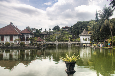 TAMAN UJUNG, BALI - JANUARY 2018: Taman Ujung is one of the famous water palaces in eastern Bali, the most touristic island of Indonesiaのeditorial素材
