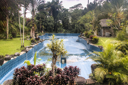 An old and demolished resort near Sidemen in Bali, the most touristic island of Indonesiaのeditorial素材