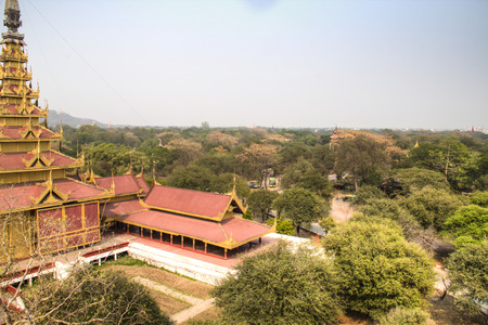 The magnificent palace in the center of Mandalay in Myanmarのeditorial素材