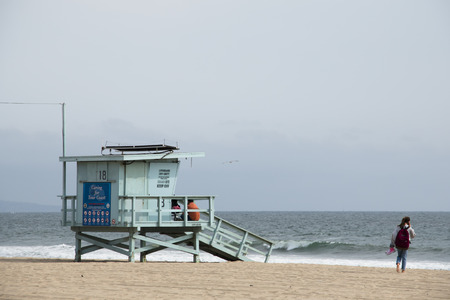 LOS ANGELES, USA â APRIL 2018: The famous Venice Beach, an icon at the coast of Los Angelesのeditorial素材