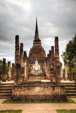 Sukhothai Historical Park is one of the most famous tourist sites in central Thailandの写真素材