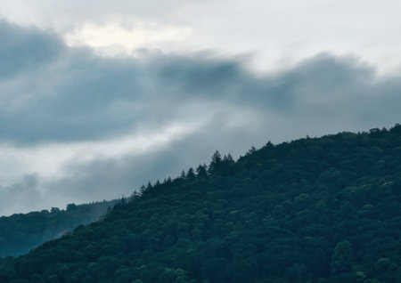 Beautiful landscape view of the mountains in the distance.
at the Bahnstadt in Heidelberg, Germanyの写真素材