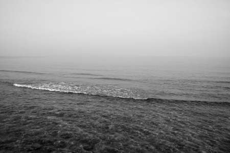 Beautiful view of the horizon at the sea coastline, in Jeddah, Saudi Arabiaの写真素材