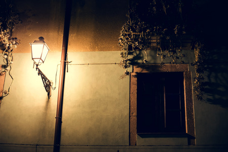 Facade of an old building in Italy.の写真素材