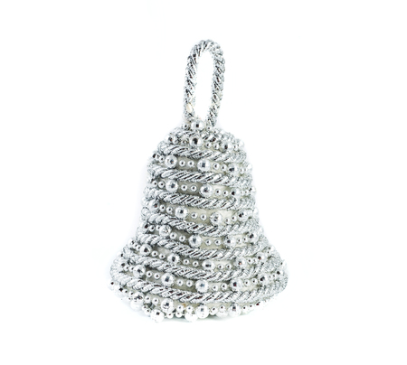 silver bell isolated on white backgroundの写真素材
