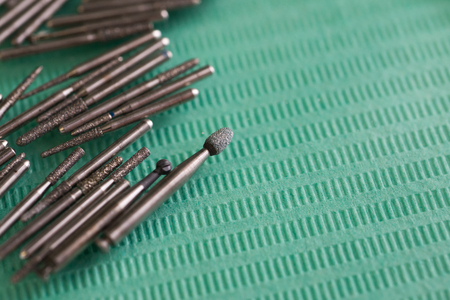 modern machine tools of various endodontic markingの写真素材