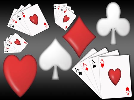 background theme casino with the symbols of poker