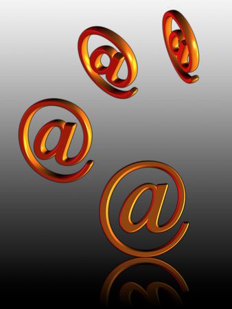 Transfer of letters by means of the Internet technologies の写真素材