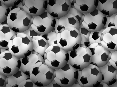 abstract Soccer background with soccer ballsの写真素材