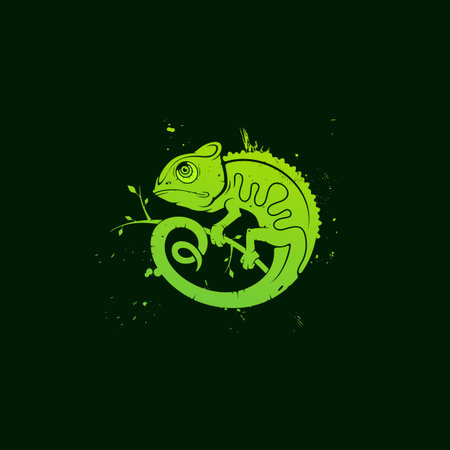 Chameleon Vector Illustrationのイラスト素材
