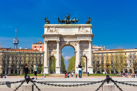 Milan City in Summerのeditorial素材