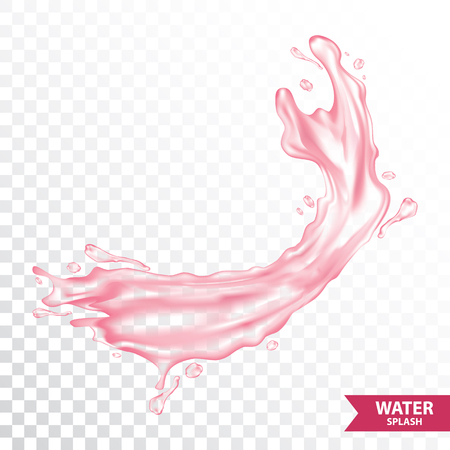 Pink water , juice splash vector illustrationのイラスト素材