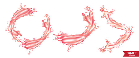 Red water , juice splash vector illustrationのイラスト素材