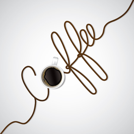 coffee text vector illustrationのイラスト素材