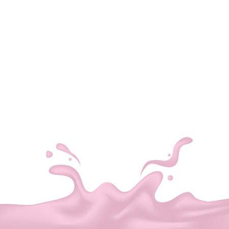 Yogurt splash vector illustrationのイラスト素材