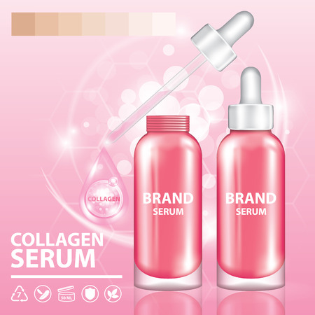 Collagen skin care serum vector illustrationのイラスト素材