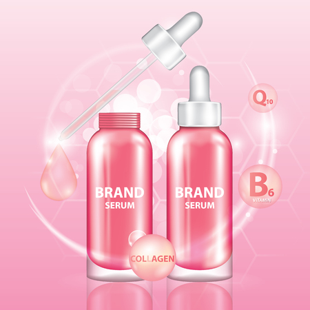 Collagen skin care serum vector illustrationのイラスト素材