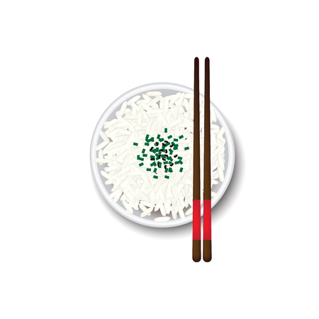 Rice bowl vector illustrationのイラスト素材