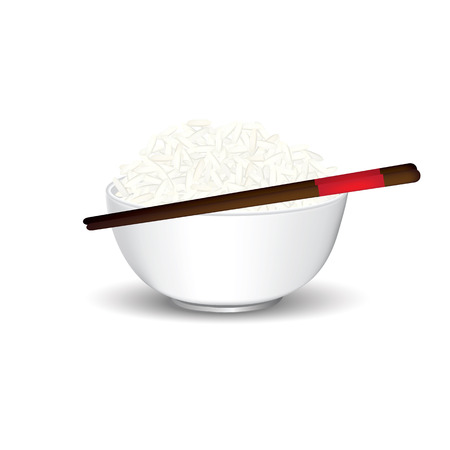 Rice bowl vector illustrationのイラスト素材