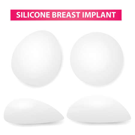 Silicone breast implant vector illustrationのイラスト素材