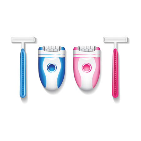 Shaving and epilator vector illustrationのイラスト素材