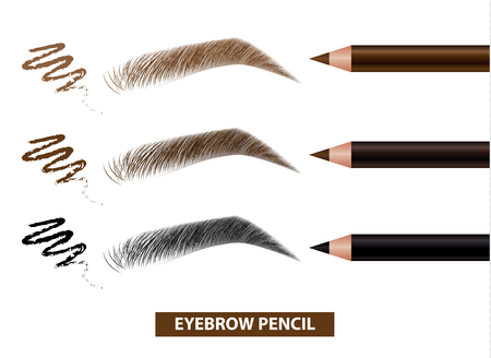 Eyebrow pencil color swatch vector illustrationのイラスト素材
