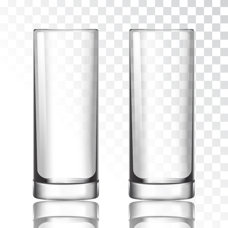 Tall glass on a transparent background vector illustrationのイラスト素材