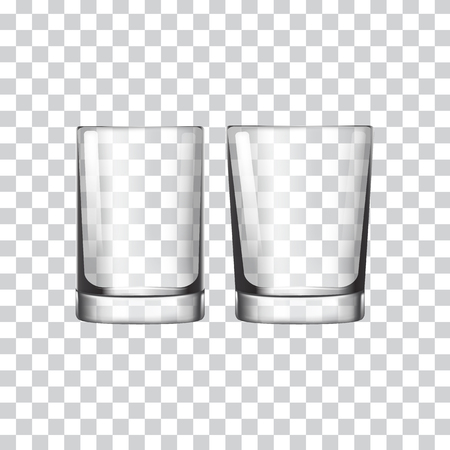 Set of short glass on a transparent background vector illustrationのイラスト素材