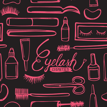 Eyelash pattern seamless background vector illustrationのイラスト素材