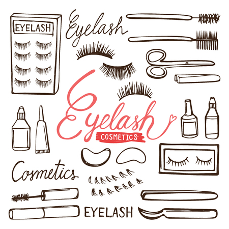Eyelash hand drawn vector illustrationのイラスト素材