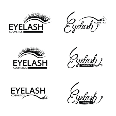 Set of eyelash logo vector illustrationのイラスト素材