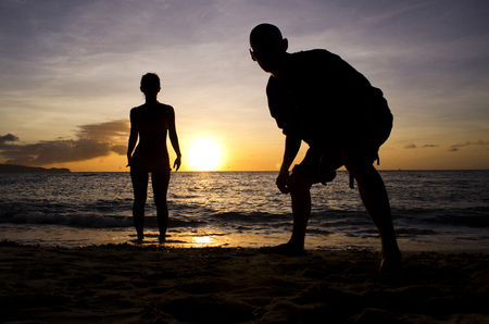 Sunset Silhouetteの写真素材