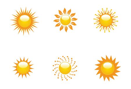 Collection of Vector Sunsの写真素材