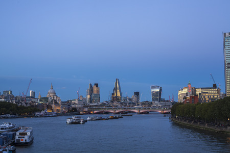 Blue evening after sunset in Londonのeditorial素材