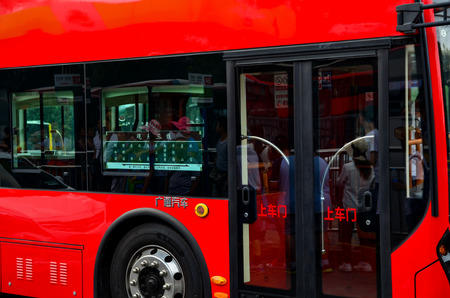 Palace Gate Beijing North China-July Double-layer 22016 bus tourism and sightseeing 3 at North line...