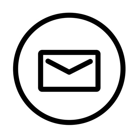 E-mail icon in a circle abstract vectorのイラスト素材