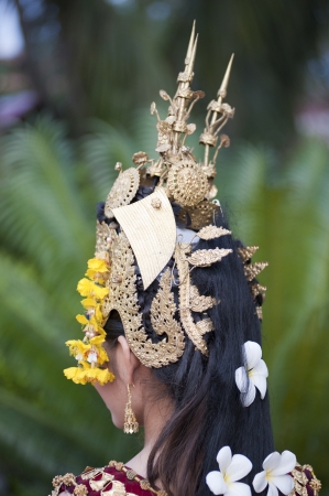 Ornamental Head Piece of an Apsara Dancer in Siem Reap, Cambodiaの写真素材