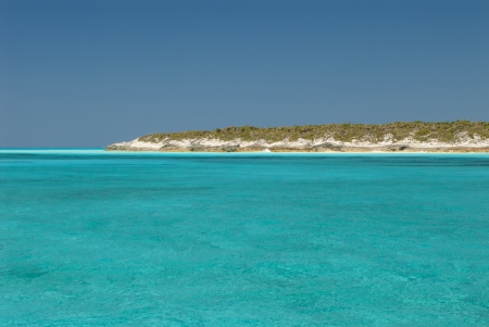views from a boat at Cat Island Bahamasの写真素材