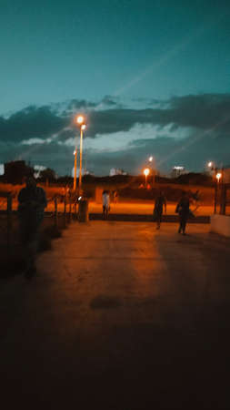 Barcelona Spain night and day time city life and illustrations inspired by the cityの写真素材