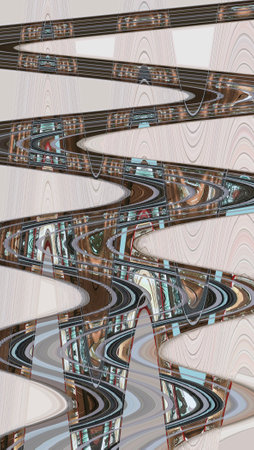 Abstract modern illustrations inspired by Barcelona and city and seascapes photos