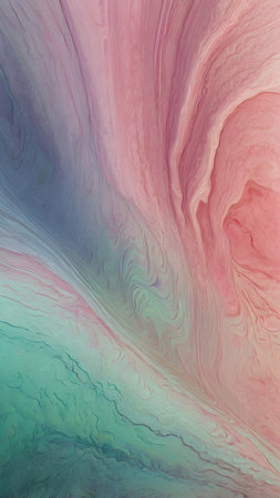 Abstract background of acrylic paint in blue and pink tones. Liquid marble pattern.の素材