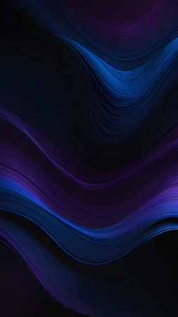 abstract background with smooth lines in blue, purple and black colorsの素材